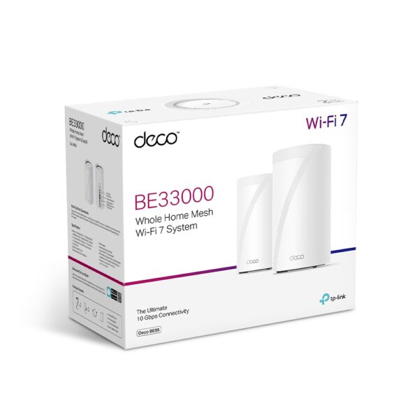Deco BE95 -BE33000 Quad-Band Whole Home Mesh WiFi 7 System + Onsite Setup